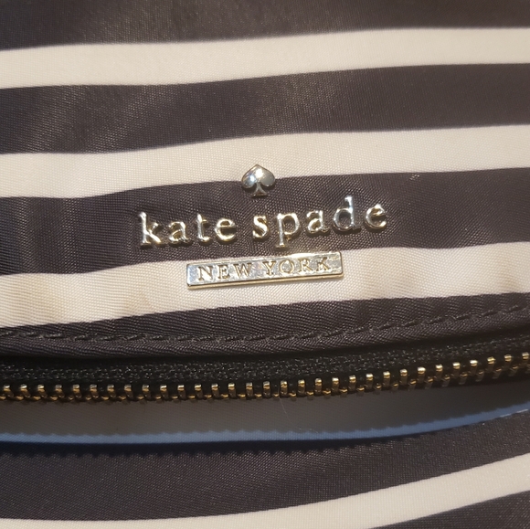Kate Spade black and white striped shoulder bag crossbody purse - Picture 3 of 7
